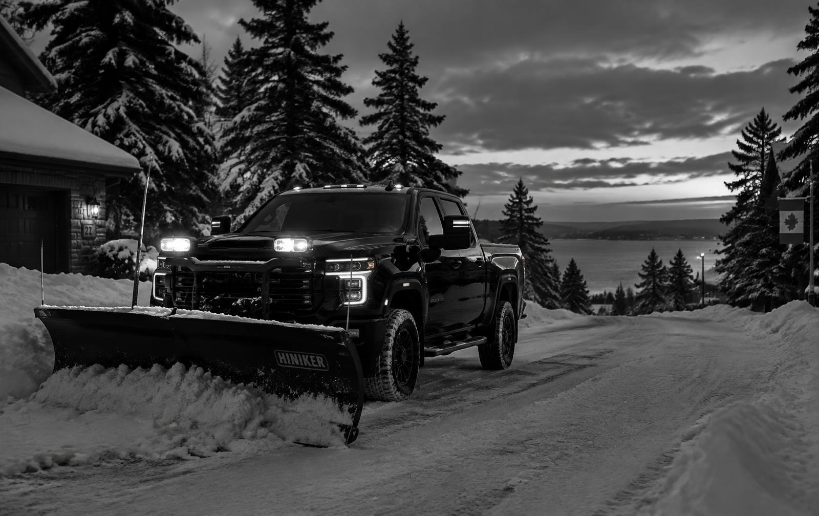 NS Services plow truck clearing snow